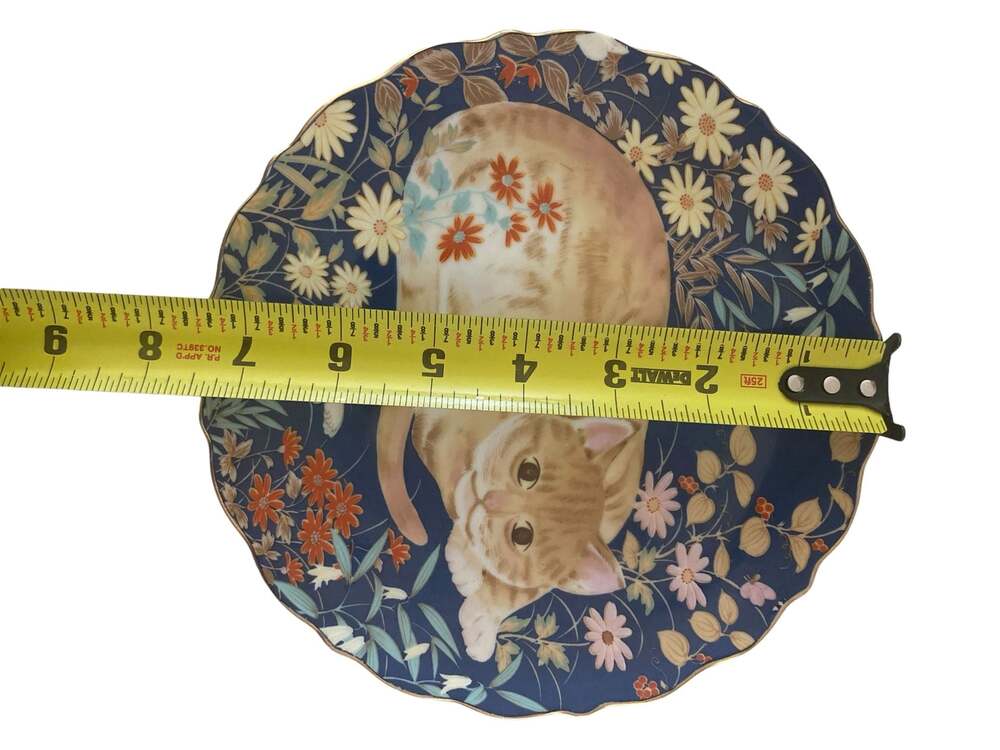 Vintage Takahashi Miniature Cat Plates By CATHY Hand painted 1984